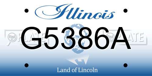 G5386A Illinois License Plate