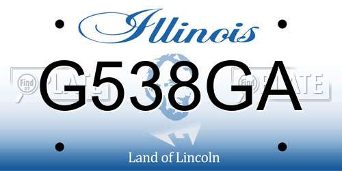 G538GA Illinois License Plate