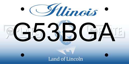 G53BGA Illinois License Plate