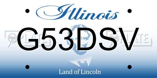 G53DSV Illinois License Plate