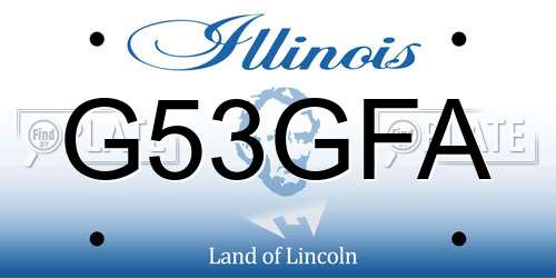 G53GFA Illinois License Plate