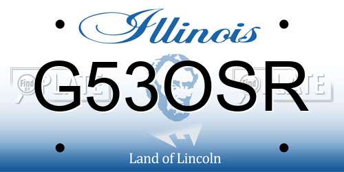 G53OSR Illinois License Plate
