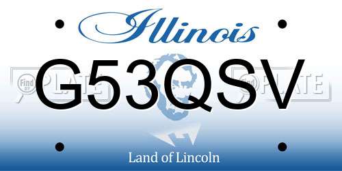 G53QSV Illinois License Plate
