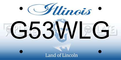 G53WLG Illinois License Plate