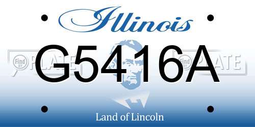 G5416A Illinois License Plate