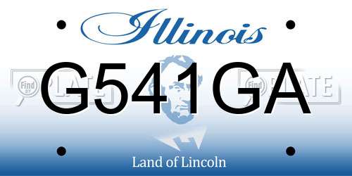 G541GA Illinois License Plate