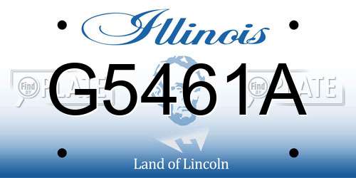 G5461A Illinois License Plate
