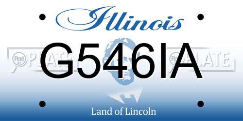 G546IA Illinois License Plate