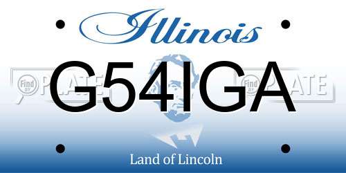G54IGA Illinois License Plate