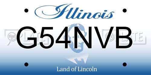 G54NVB Illinois License Plate