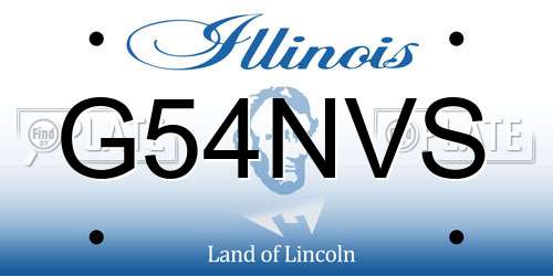 G54NVS Illinois License Plate