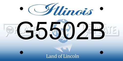 G5502B Illinois License Plate