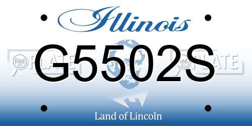 G5502S Illinois License Plate