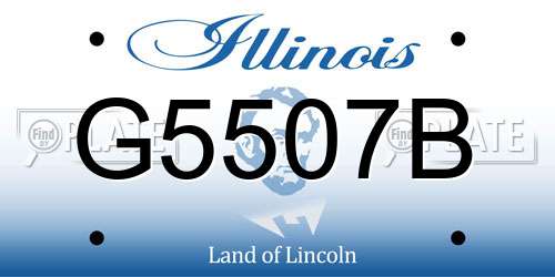 G5507B Illinois License Plate