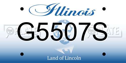 G5507S Illinois License Plate