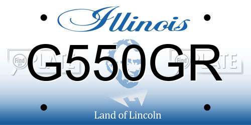 G550GR Illinois License Plate