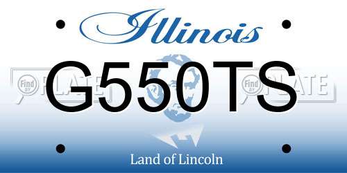 G550TS Illinois License Plate