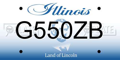 G550ZB Illinois License Plate
