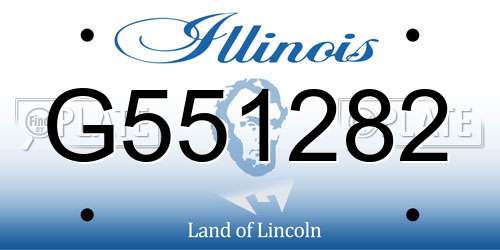 G551282 Illinois License Plate