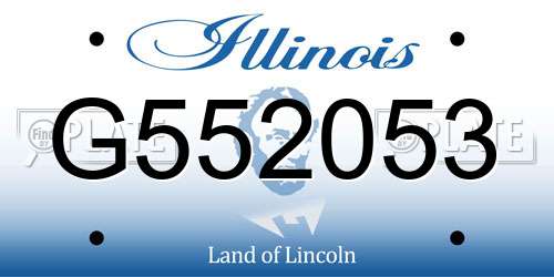 G552053 Illinois License Plate