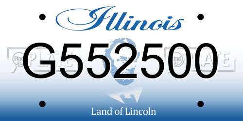 G552500 Illinois License Plate