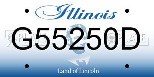 G55250D Illinois License Plate