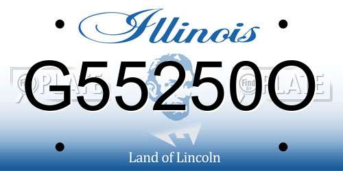 G55250O Illinois License Plate