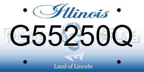 G55250Q Illinois License Plate