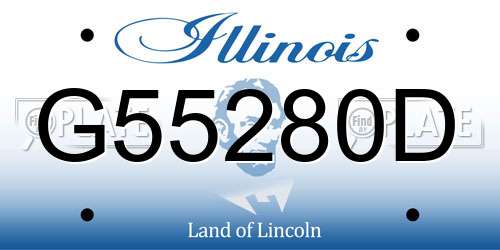 G55280D Illinois License Plate
