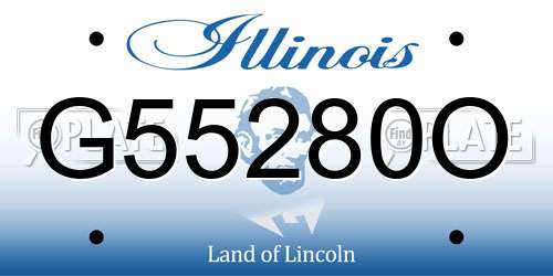 G55280O Illinois License Plate