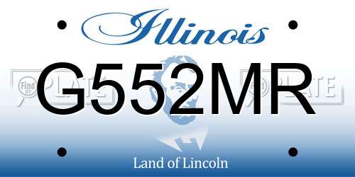 G552MR Illinois License Plate
