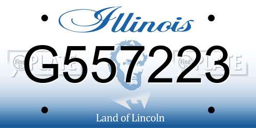G557223 Illinois License Plate