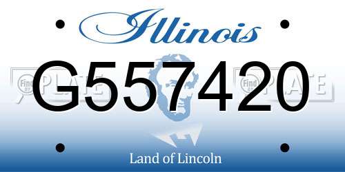 G557420 Illinois License Plate