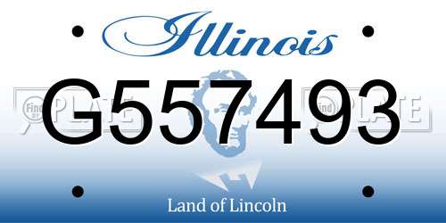 G557493 Illinois License Plate