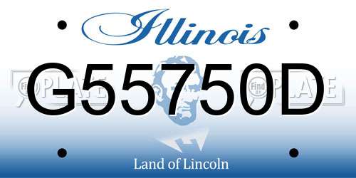 G55750D Illinois License Plate