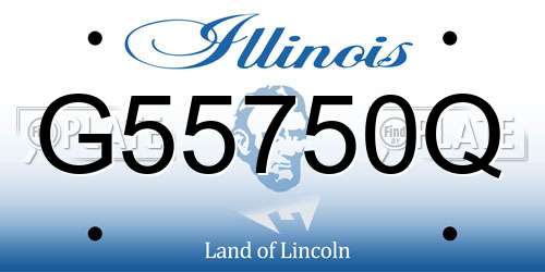 G55750Q Illinois License Plate