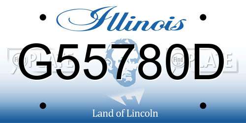 G55780D Illinois License Plate