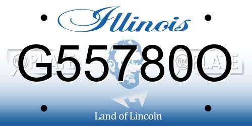 G55780O Illinois License Plate