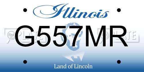 G557MR Illinois License Plate