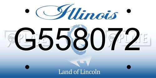 G558072 Illinois License Plate