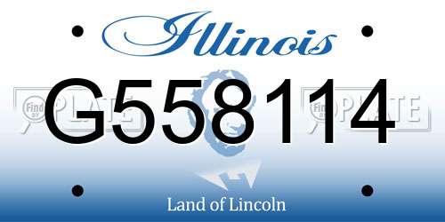 G558114 Illinois License Plate