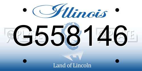 G558146 Illinois License Plate
