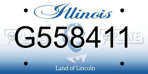 G558411 Illinois License Plate