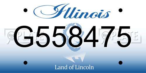 G558475 Illinois License Plate