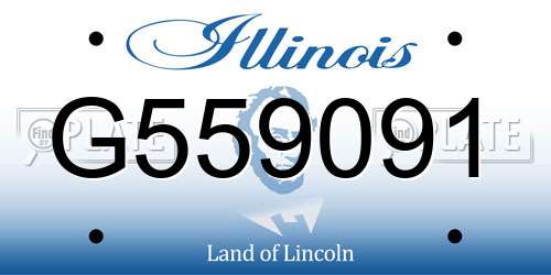G559091 Illinois License Plate