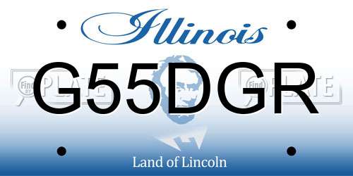 G55DGR Illinois License Plate