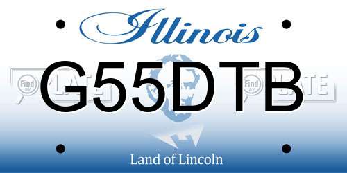 G55DTB Illinois License Plate