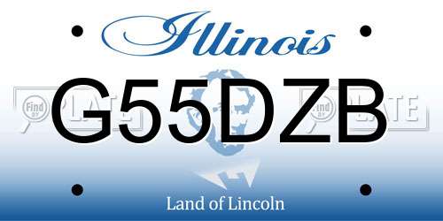 G55DZB Illinois License Plate