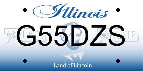 G55DZS Illinois License Plate