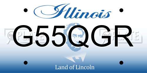 G55QGR Illinois License Plate